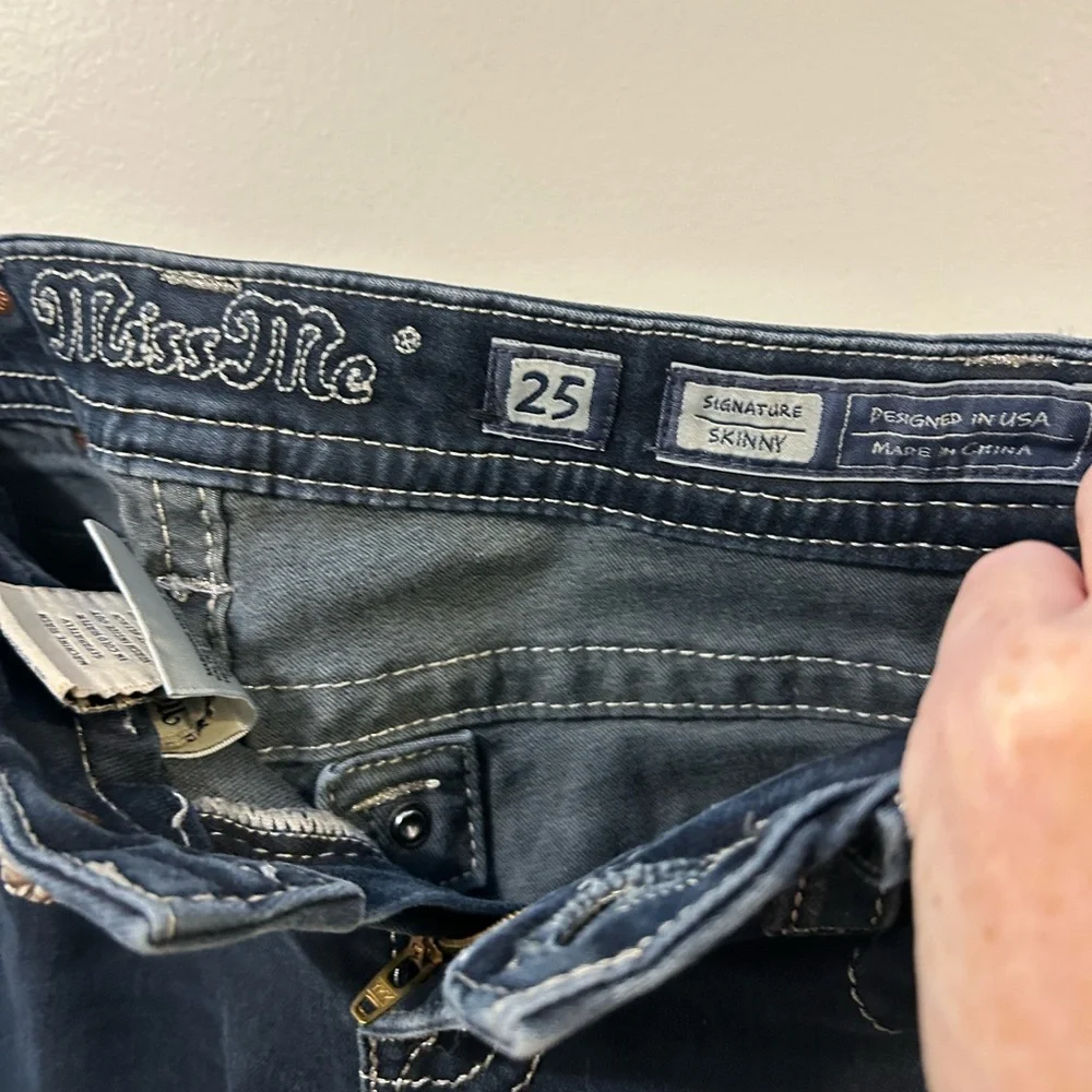 Miss Me Skinny Jeans Size 25 Y2K see pics and description for call outs - Picture 6 of 8